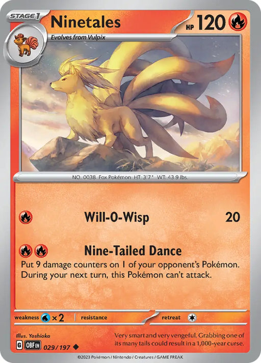 Ninetales (029/197) [Scarlet & Violet: Obsidian Flames] - Pokemon Single