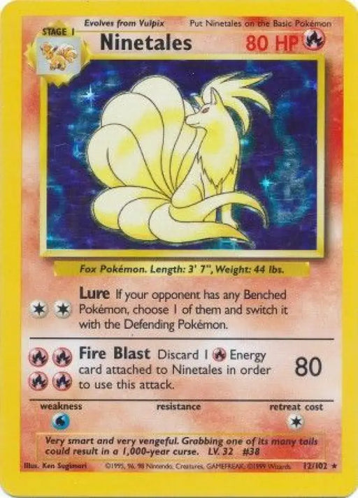 Ninetales (12/102) [Base Set Unlimited] - Pokemon Single