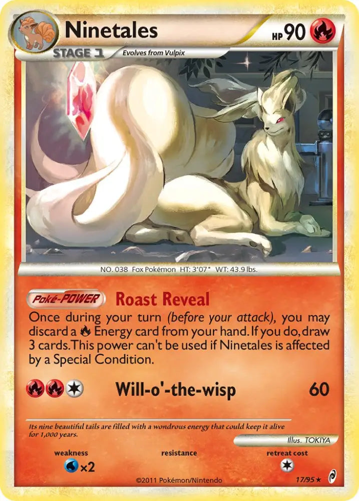 Ninetales (17/95) (Theme Deck Exclusive) [HeartGold & SoulSilver: Call of Legends] - Pokemon Single
