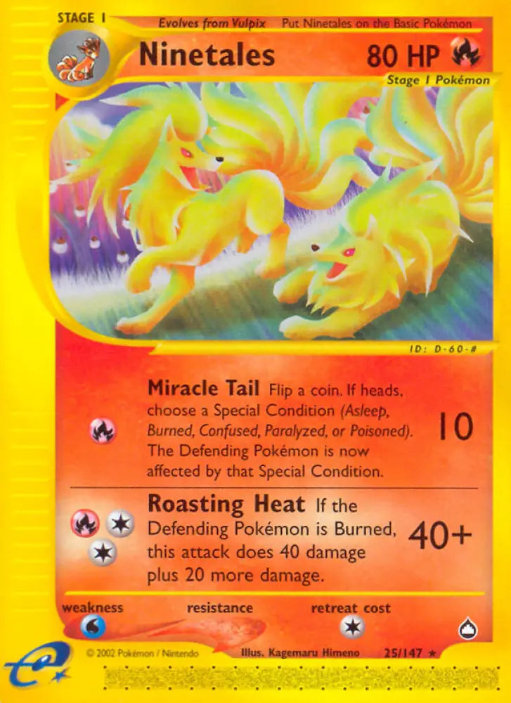 Ninetales (25/147) [Aquapolis] - Pokemon Single