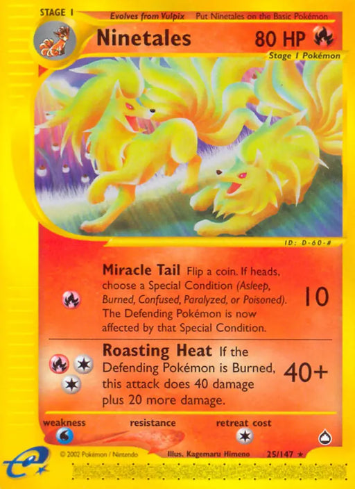Ninetales (25/147) [Aquapolis] - Pokemon Single