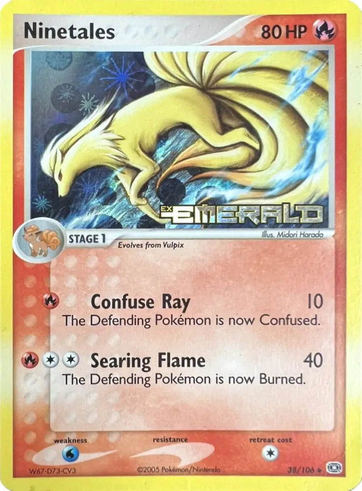 Ninetales (38/106) (Stamped) [EX: Emerald] - Pokemon Single