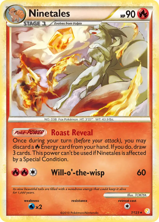 Ninetales (7/123) [HeartGold & SoulSilver: Base Set] - Pokemon Single