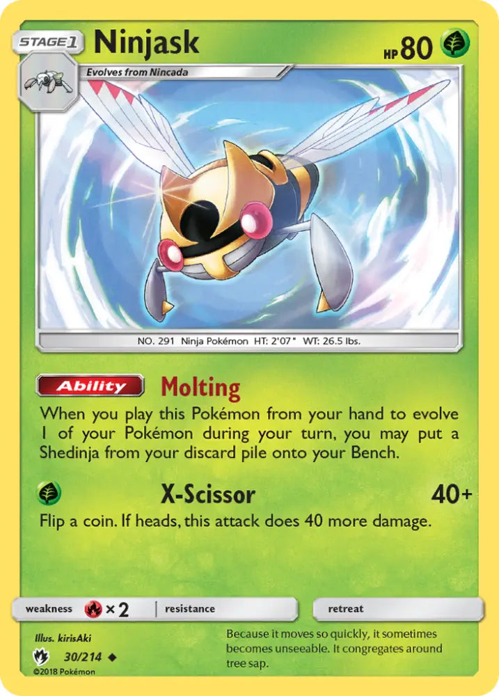 Ninjask (30/214) [Sun & Moon: Lost Thunder] - Pokemon Single
