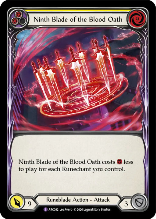 Ninth Blade of the Blood Oath [Arcane Rising Unlimited] Unlimited Rainbow Foil - Flesh And Blood Single