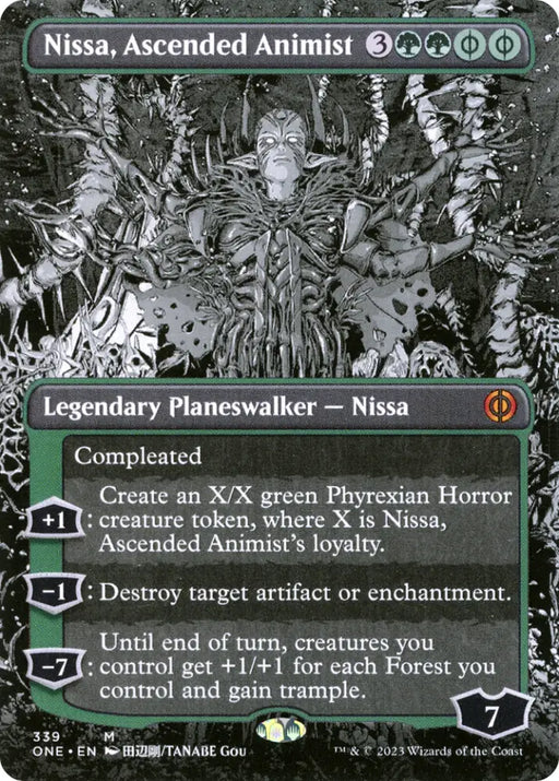 Nissa Ascended Animist (Borderless Manga) [Phyrexia: All Will Be One] - MTG Single