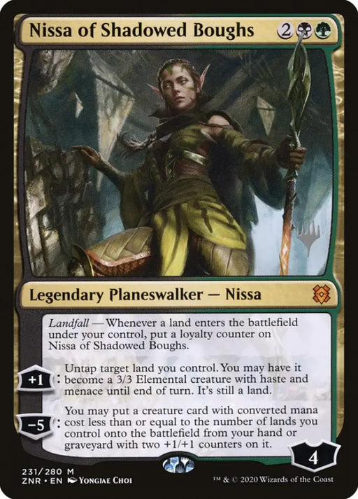 Nissa of Shadowed Boughs (Promo Pack) [Zendikar Rising Promos] - MTG Single