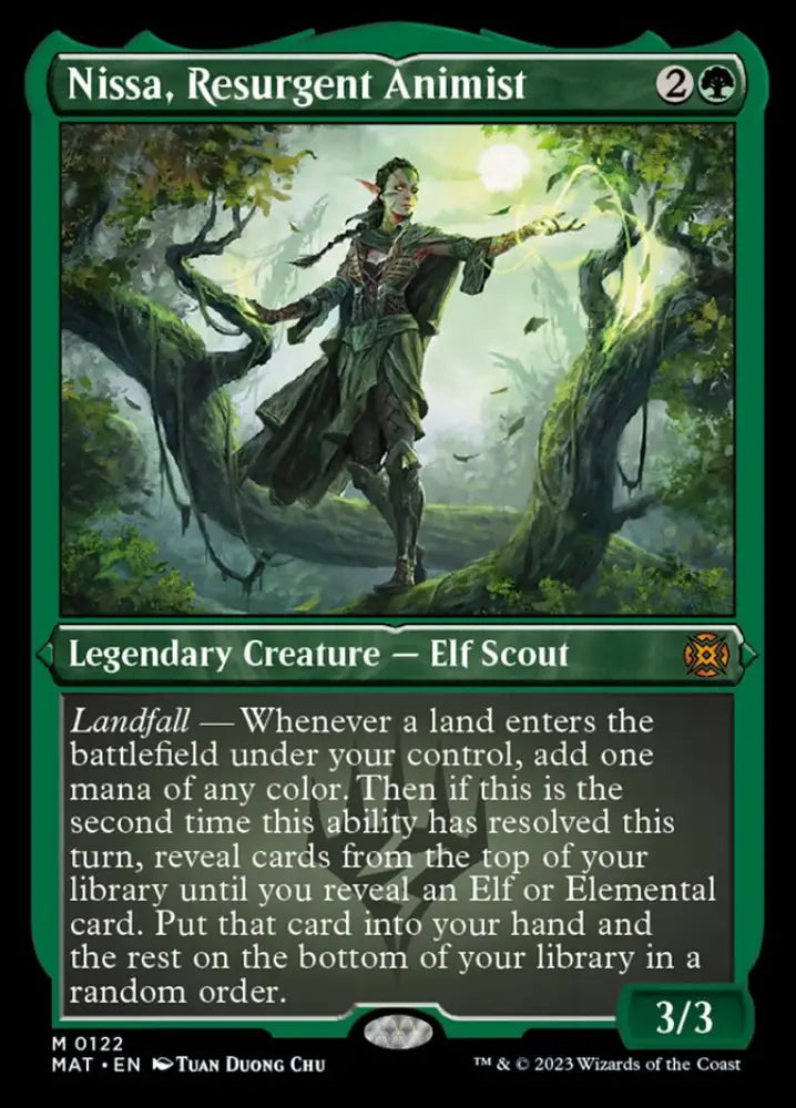 Nissa Resurgent Animist (Foil Etched) [March of the Machine: The Aftermath] - MTG Single
