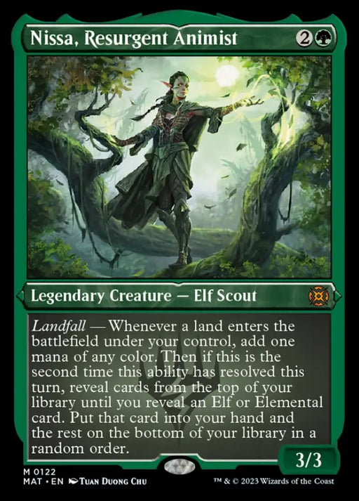 Nissa Resurgent Animist (Foil Etched) [March of the Machine: The Aftermath] - MTG Single