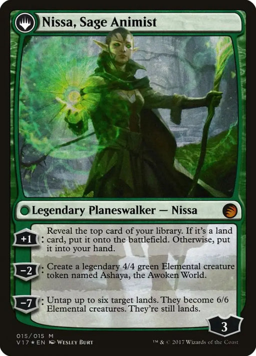 Nissa Vastwood Seer // Nissa Sage Animist [From the Vault: Transform] - MTG Single