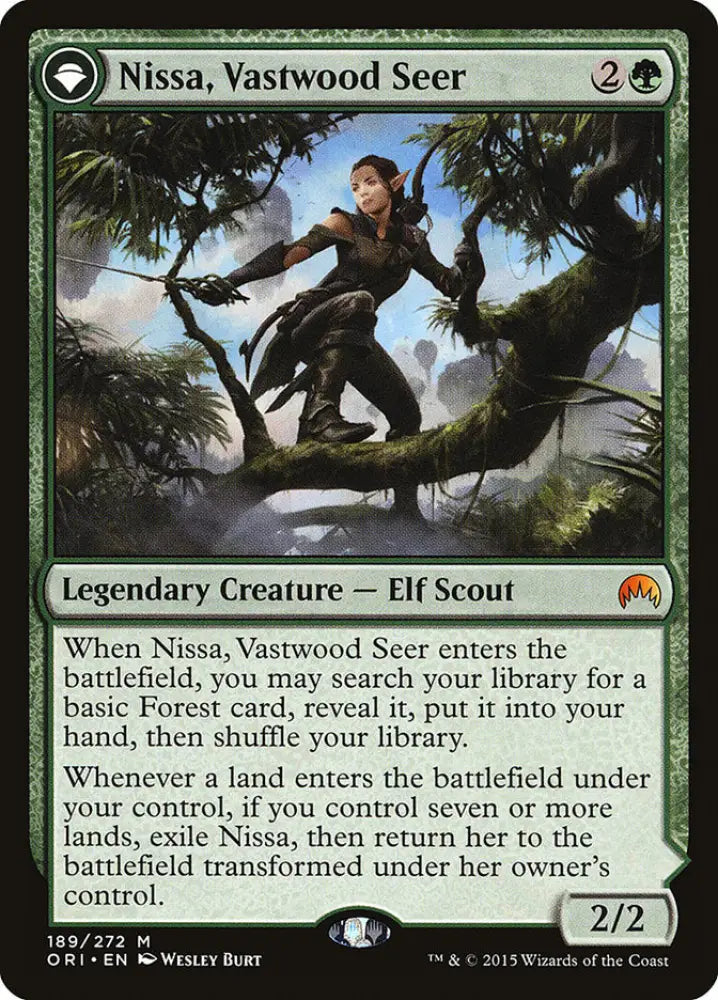 Nissa Vastwood Seer // Nissa Sage Animist [Magic Origins] - MTG Single