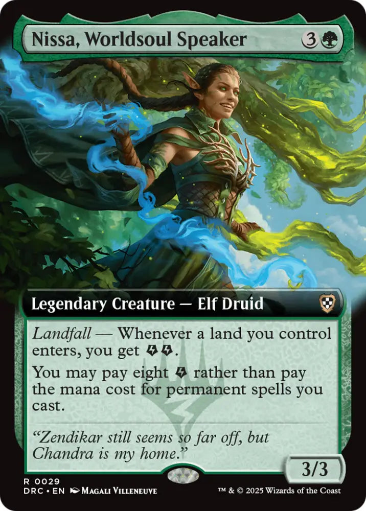 Nissa Worldsoul Speaker (Extended Art) [Aetherdrift Commander] - MTG Single
