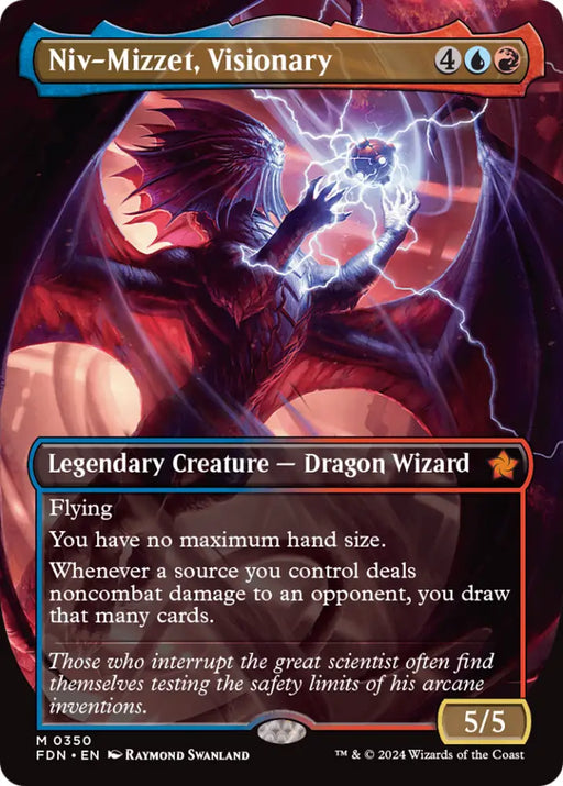 Niv-Mizzet Visionary (Borderless) [Foundations] - MTG Single