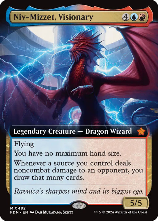 Niv-Mizzet Visionary (Extended Art) [Foundations] - MTG Single