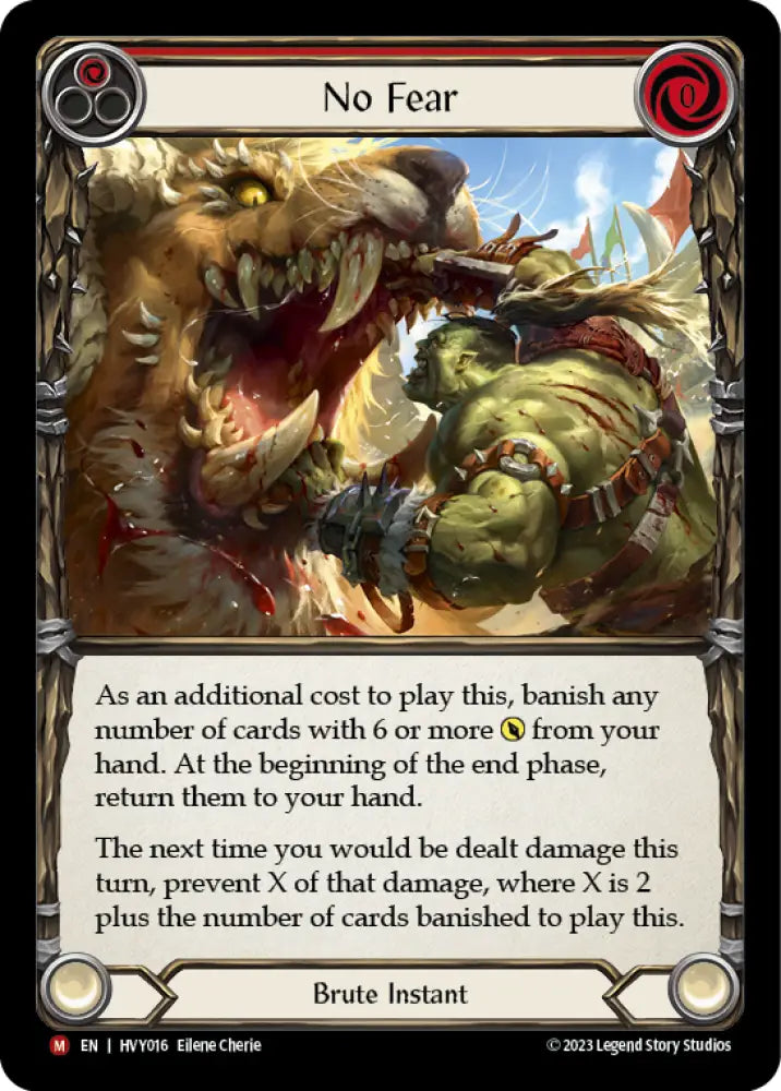 No Fear [Heavy Hitters] Rainbow Foil - Flesh And Blood Single