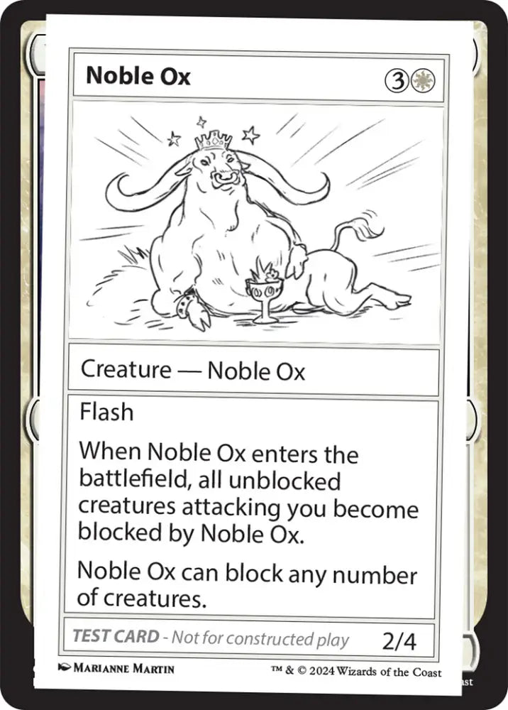 Noble Ox [Mystery Booster 2 Playtest Cards] - MTG Single