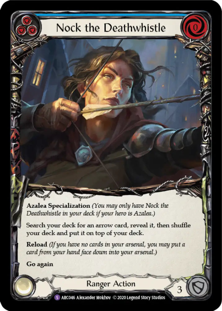 Nock the Deathwhistle [Arcane Rising Unlimited] Unlimited Rainbow Foil - Flesh And Blood Single
