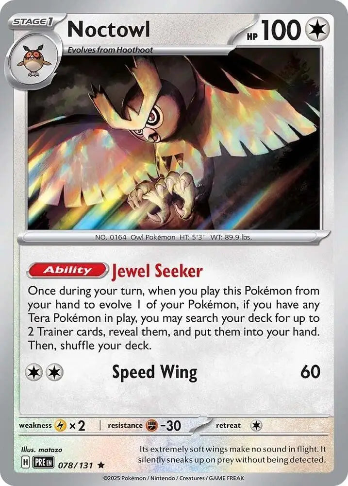 Noctowl (078/131) [Scarlet & Violet: Prismatic Evolutions] - Pokemon Single