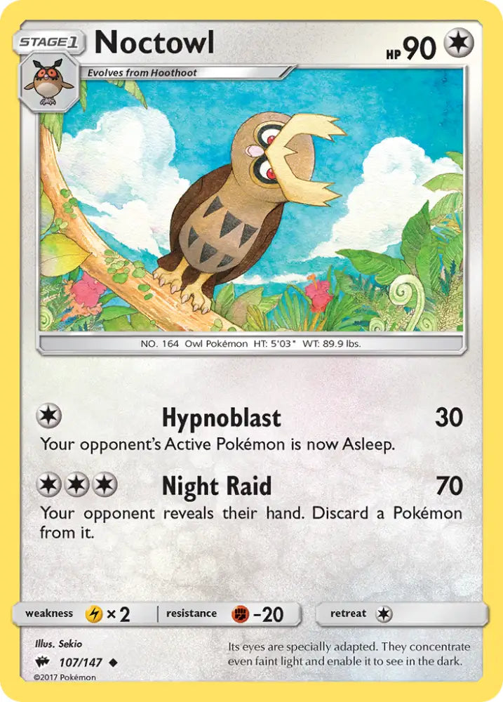 Noctowl (107/147) [Sun & Moon: Burning Shadows] - Pokemon Single