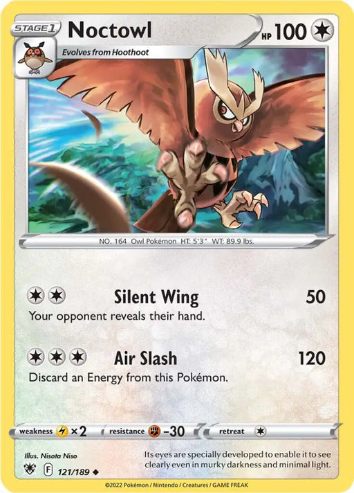 Noctowl (121/189) [Sword & Shield: Astral Radiance] - Pokemon Single