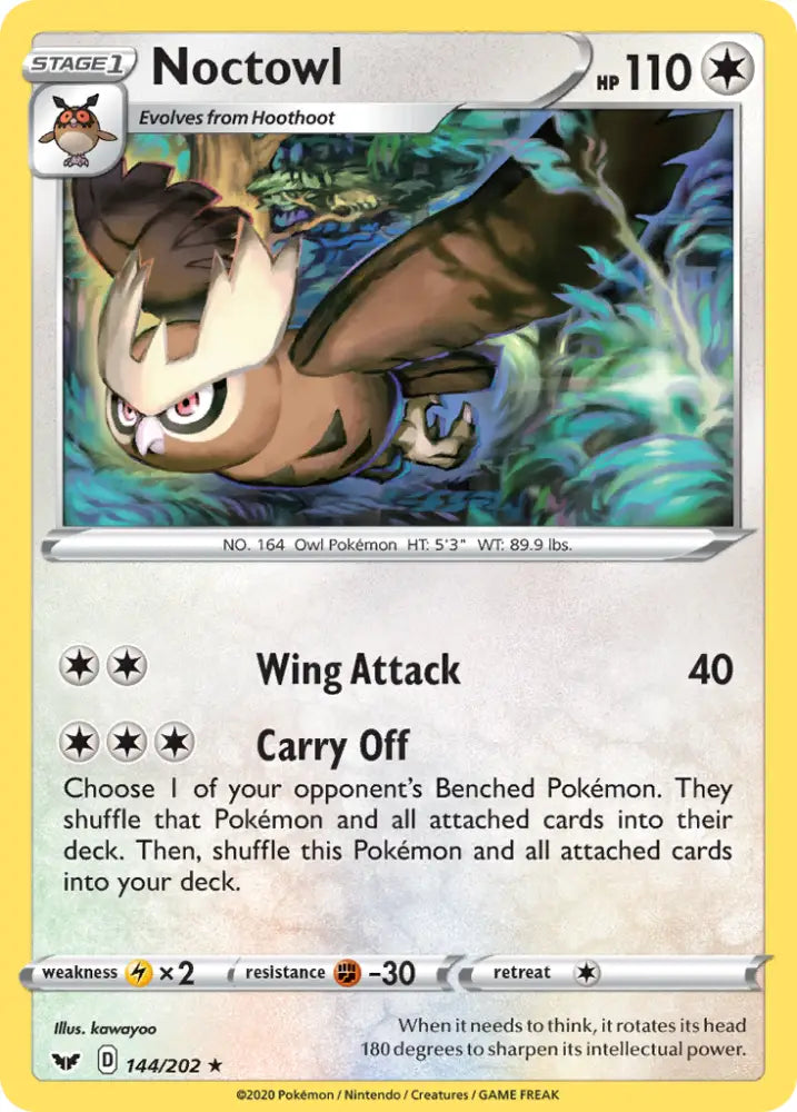 Noctowl (144/202) [Sword & Shield: Base Set] - Pokemon Single