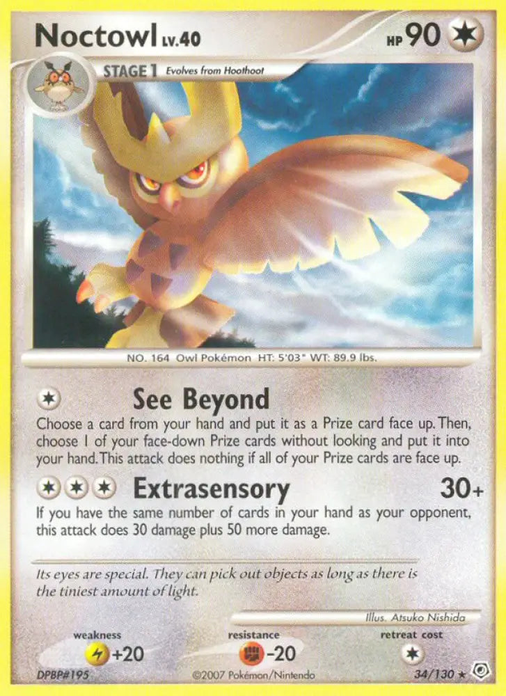 Noctowl (34/130) [Diamond & Pearl: Base Set] - Pokemon Single