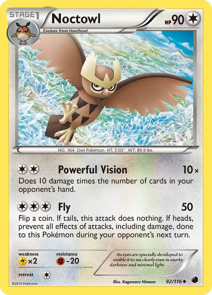 Noctowl (92/116) [Black & White: Plasma Freeze] - Pokemon Single