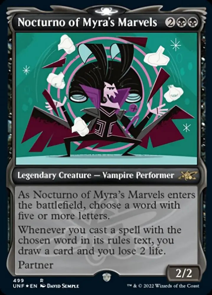 Nocturno of Myra’s Marvels (Showcase) (Galaxy Foil) [Unfinity] - MTG Single