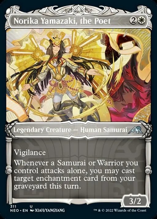 Norika Yamazaki the Poet (Showcase Samurai) [Kamigawa: Neon Dynasty] - MTG Single