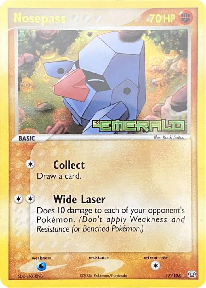 Nosepass (17/106) (Stamped) [EX: Emerald] - Pokemon Single