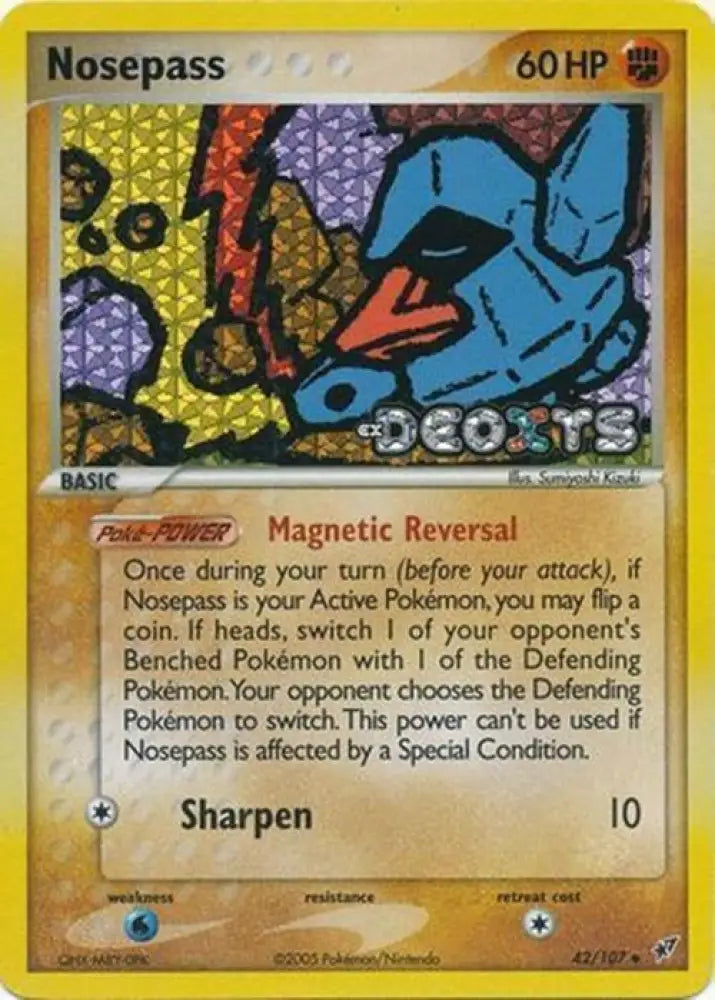 Nosepass (42/107) (Stamped) [EX: Deoxys] - Pokemon Single