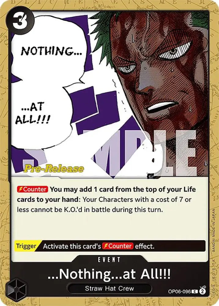 ...Nothing...at All!!! (OP06-096) [Wings of the Captain Pre-Release Cards]