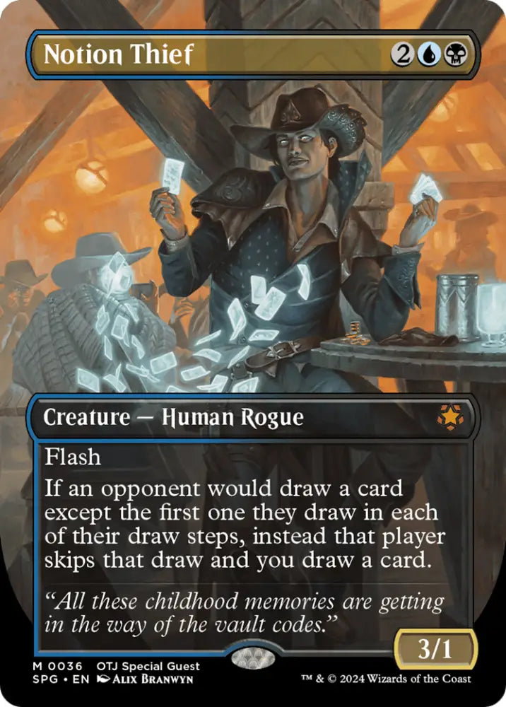 Notion Thief (Borderless) [Outlaws of Thunder Junction Special Guests] - MTG Single