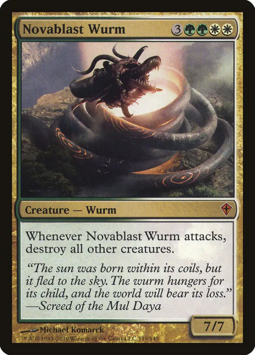 Novablast Wurm [Worldwake] - MTG Single