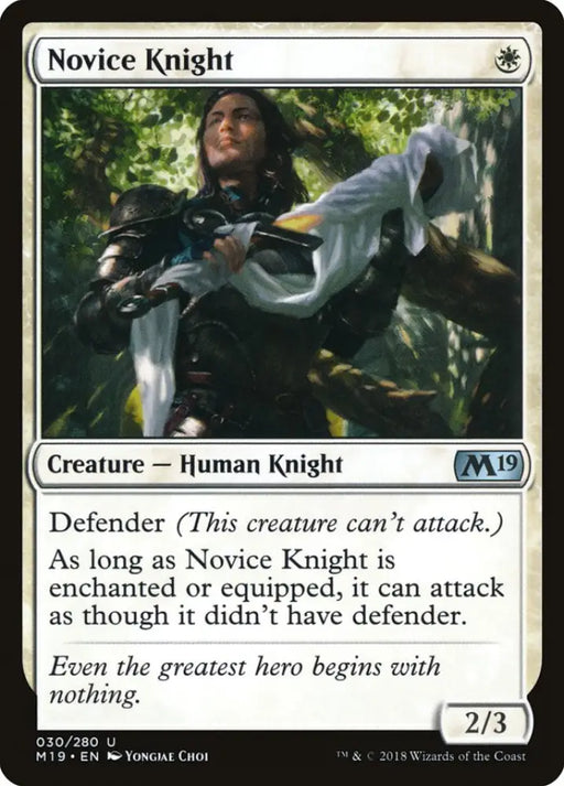 Novice Knight [Core Set 2019] - MTG Single