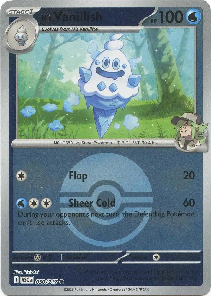 N's Vanillish (Poke Ball) (050/217) [ME: Ascended Heroes]