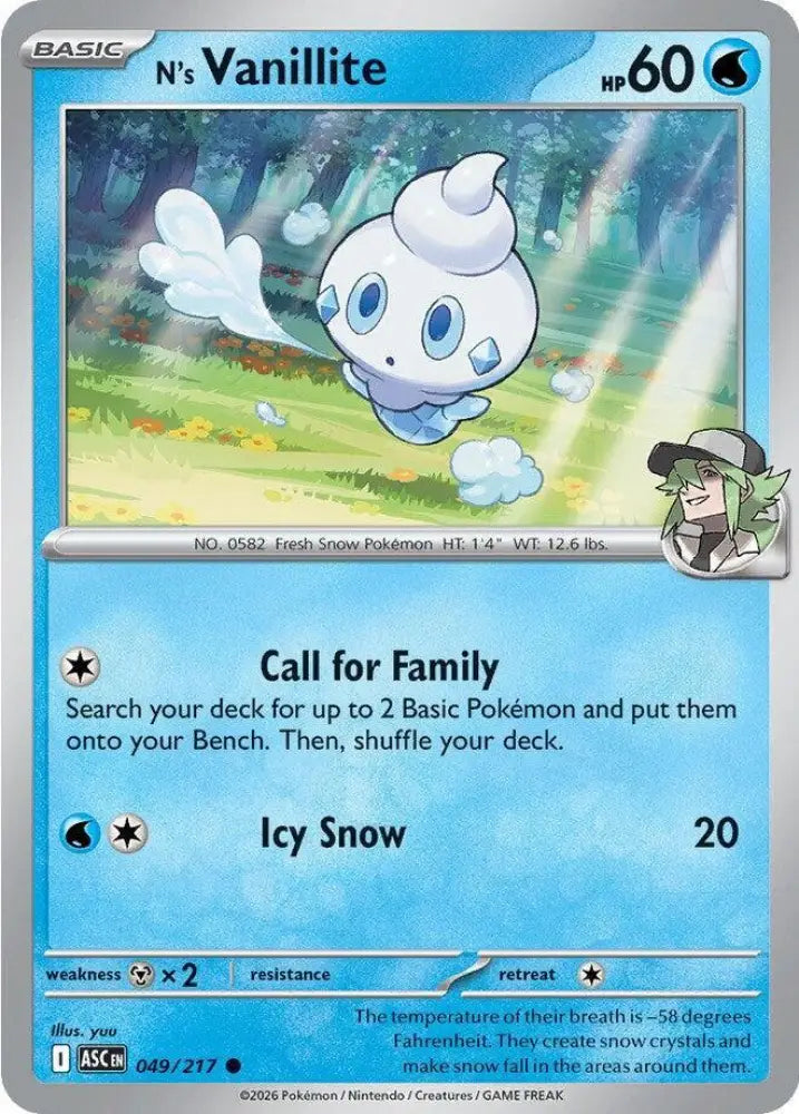 N's Vanillite (049/217) [ME: Ascended Heroes]