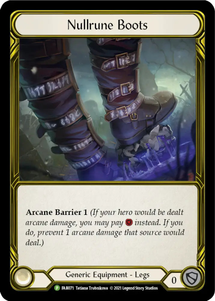Nullrune Boots (Golden) [FAB071] (Promo) Cold Foil - Flesh And Blood Single