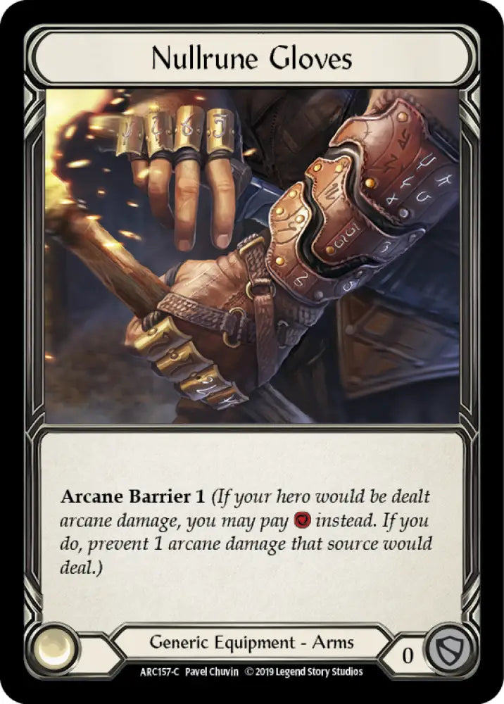 Nullrune Gloves [Arcane Rising 1st Edition] 1st Edition Normal - Flesh And Blood Single