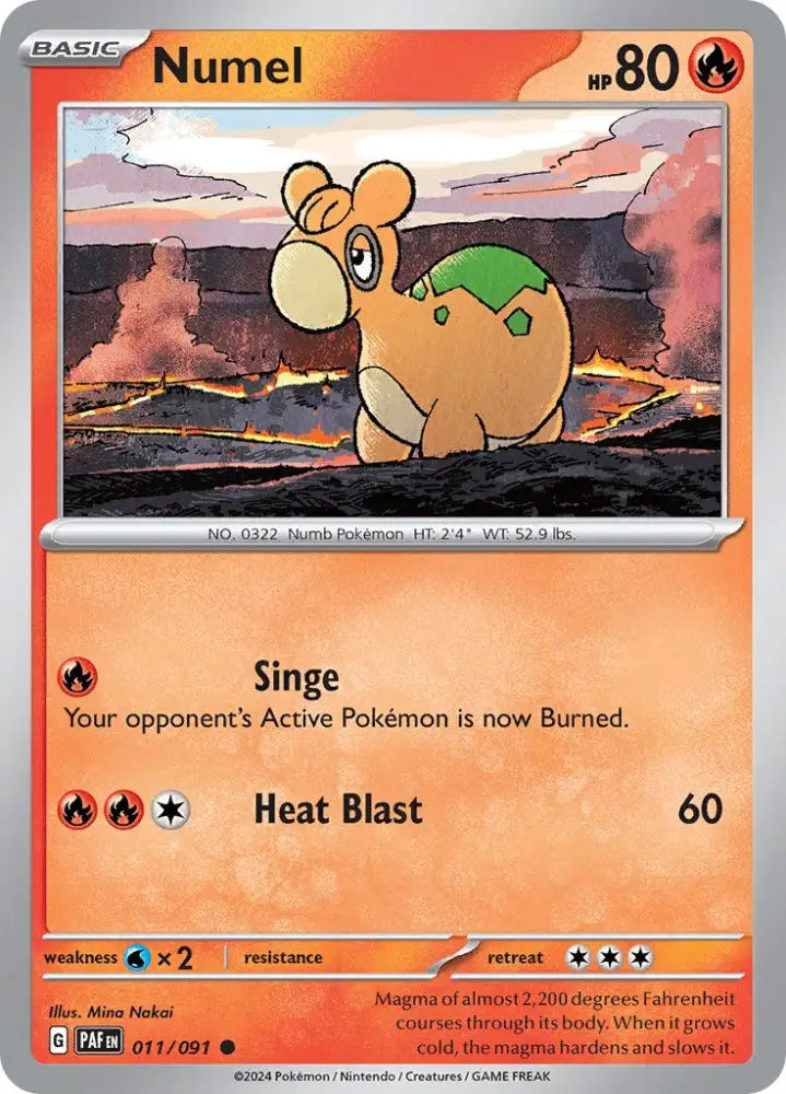 Numel (011/091) [Scarlet & Violet: Paldean Fates] - Pokemon Single