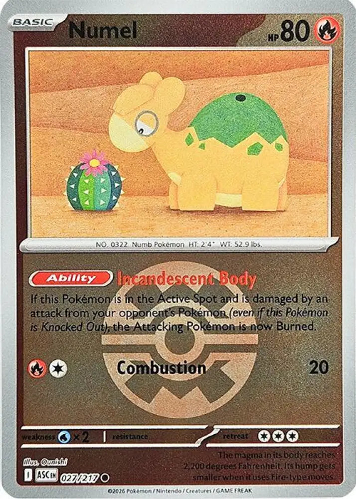 Numel - 027/217 (Quick Ball) [ME: Ascended Heroes]