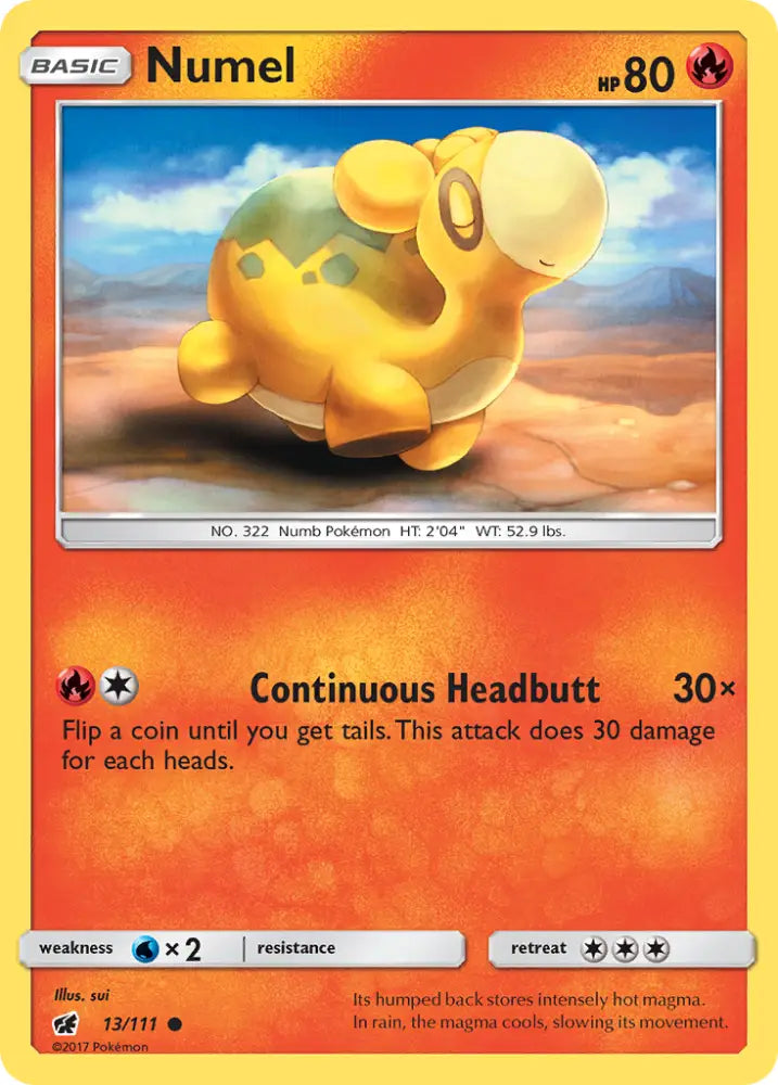 Numel (13/111) [Sun & Moon: Crimson Invasion] - Pokemon Single