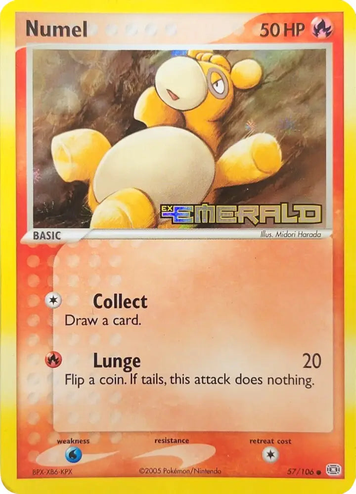 Numel (57/106) (Stamped) [EX: Emerald] - Pokemon Single