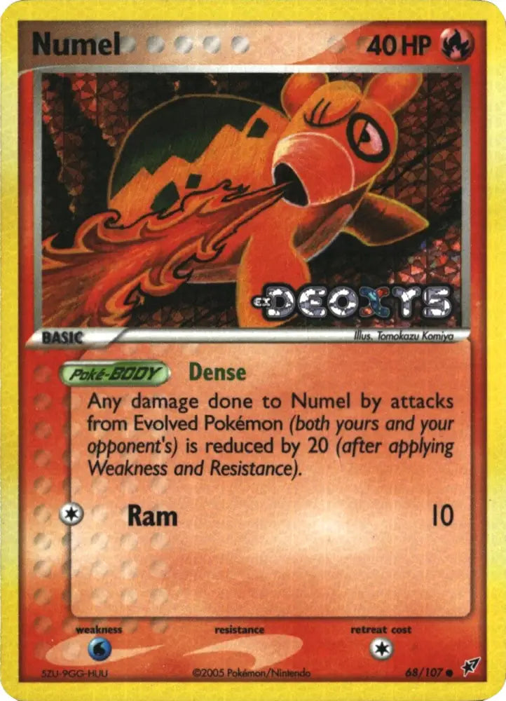 Numel (68/107) (Stamped) [EX: Deoxys] - Pokemon Single