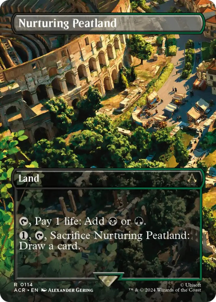 Nurturing Peatland (Borderless) [Assassin’s Creed] - MTG Single