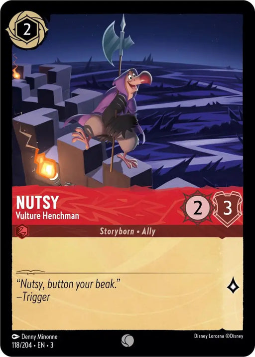 Nutsy - Vulture Henchman (118/204) [Into the Inklands] - Lorcana Single