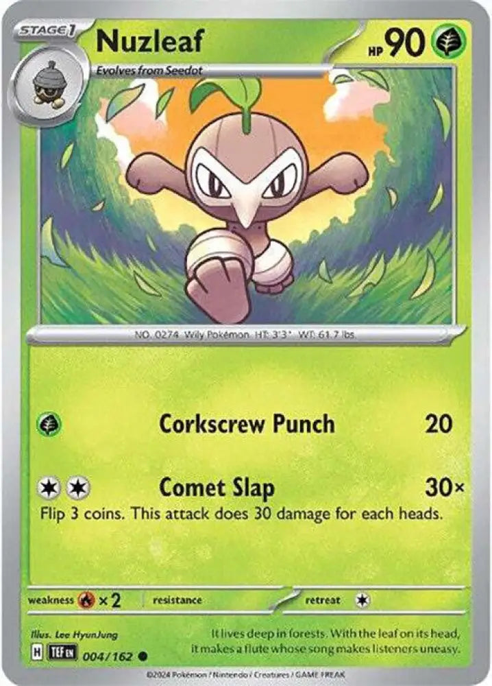 Nuzleaf (004/162) [Scarlet & Violet: Temporal Forces] - Pokemon Single