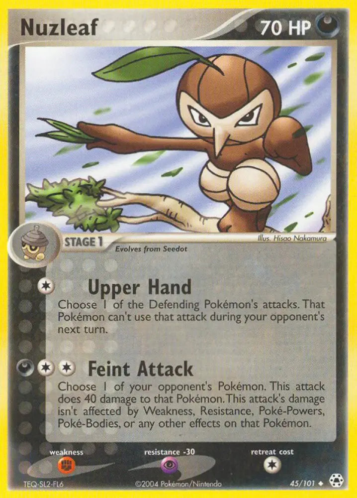 Nuzleaf (45/101) [EX: Hidden Legends] - Pokemon Single
