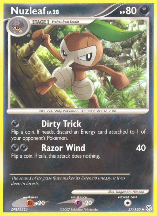 Nuzleaf (57/130) [Diamond & Pearl: Base Set] - Pokemon Single