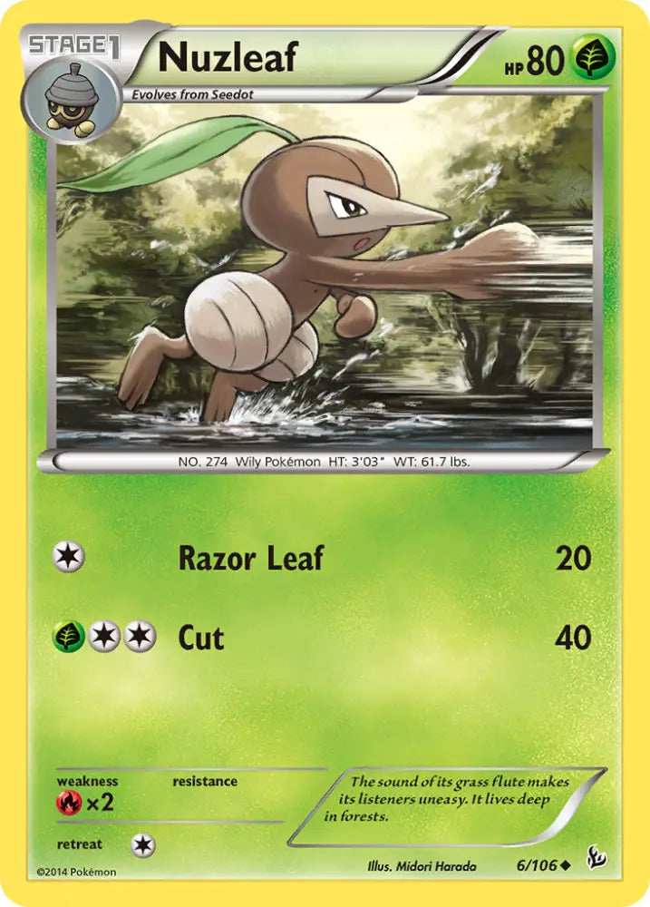 Nuzleaf (6/106) [XY: Flashfire] - Pokemon Single